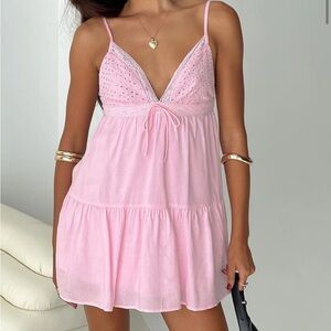 Princess Polly NICOLETTA MINI DRESS LIGHT PINK - US 4